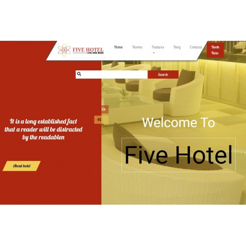 Стильный готовый HTML CSS шаблон сайта гостиницы, отеля или хостела FiveHotel 2023
