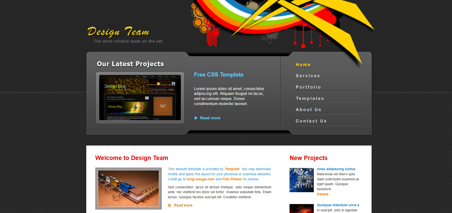 Шаблон сайта Дизайн №437